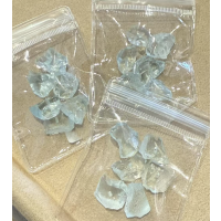 Akvamarin Nuggets 20x13 mm, blå, 6 stk.