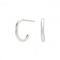 small ear hoop silver