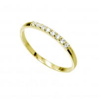 Plain Zirkonia Ring Gold