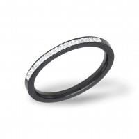 Plain Zirkonia Ring Black