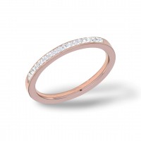 Plain Zirkonia Ring Rosegold