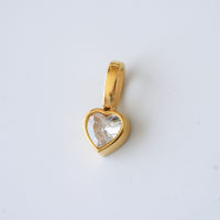 Vedhæng med zirkon,FG,11.3*5.5mm,1 stk.‌ - Hvid