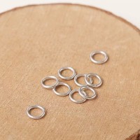 Ring/øsken, lukket, 7x1 mm, 925s, 10 stk.