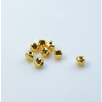 Mellemperle 3x2.5mm Trekantet Perler,SøLvbelagt, 18Kt Guldbelagte,4 stk.‌