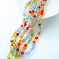 Zirkon,Diamantslebet Rund, 8*7mm/50cm，Hel Streng - Mix