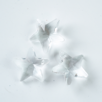 Zirkon,Femkantet Stjerne,20mm，2 stk. - Gennemsigtig