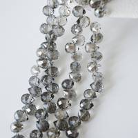 Zirkon,Jordbær,11*8mm/65cm，Hel Streng - Grå