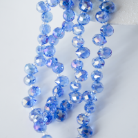Zirkon,Jordbær,11*8mm/65cm，Hel Streng - Navy