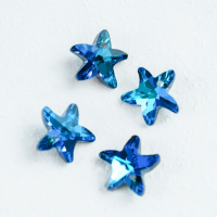 Zirkon,Søstjerne,14mm，2 stk. - Navy