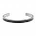 Black Enamel Bangle Steel