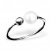 Double Pearl Fingerring Black