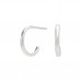 small ear hoop silver