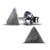 Plain Triangle Ear Studs Black