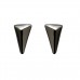 Plain Triangle Ear Studs Black